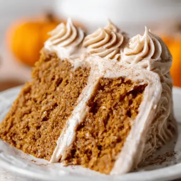 Pumpkin Cake with Cinnamon Cream Cheese Frosting