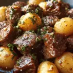 Garlic Butter Beef Bites with Potatoes