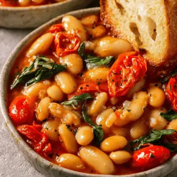 Burst Tomato Basil Butter Beans