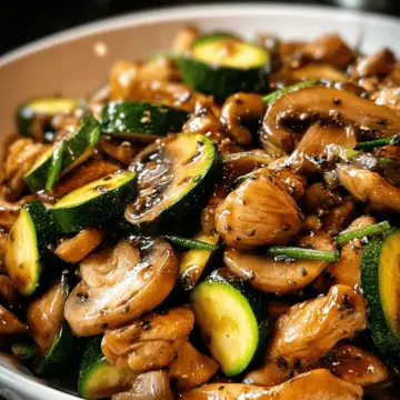 Easy Zucchini Mushroom Chicken Stir Fry Recipe