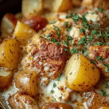 Garlic Parmesan Crockpot Chicken and Potatoes