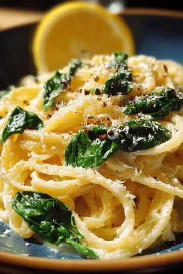 Lemon Ricotta Pasta with Spinach