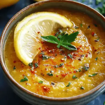 Lebanese Lemon Lentil Soup