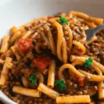 PASTA WITH LENTILS