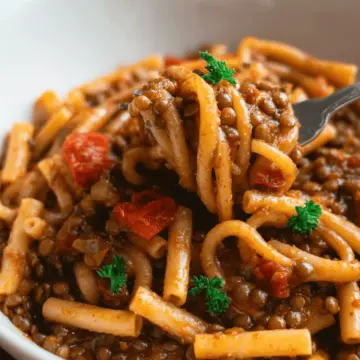 PASTA WITH LENTILS