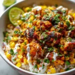 Street Corn Chicken Rice Bowls
