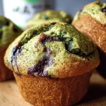 Matcha Blueberry Muffins