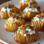 Crispy Loaded Hasselback Potato Bites