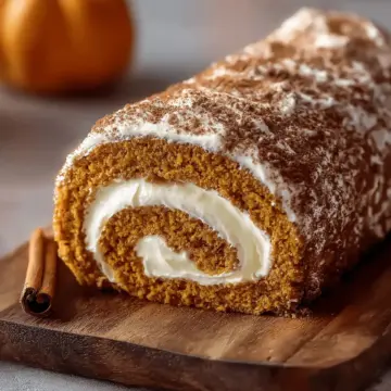 Fall Pumpkin Spice Roll Cake