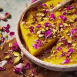 Saffron, Pistachio, and Rose Petal Helva