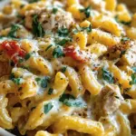 The Best Crockpot Garlic Parmesan Chicken Pasta Recipe