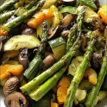 Oven Roasted Asparagus And Squash