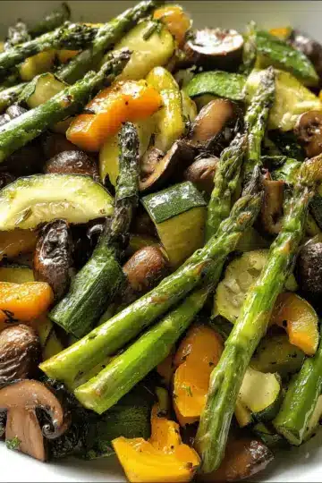 Oven Roasted Asparagus And Squash
