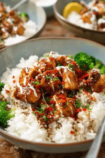 Sticky Chicken Rice Bowls