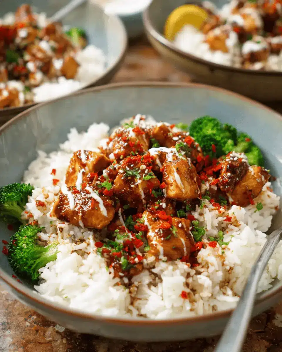 Sticky Chicken Rice sticky chicken rice bowls