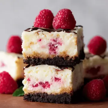 White Chocolate Raspberry Cheesecake Bars