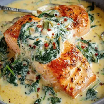 Easy Creamy Salmon Florentine