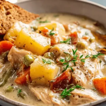Slow Cooker White Wine Chicken Stew
