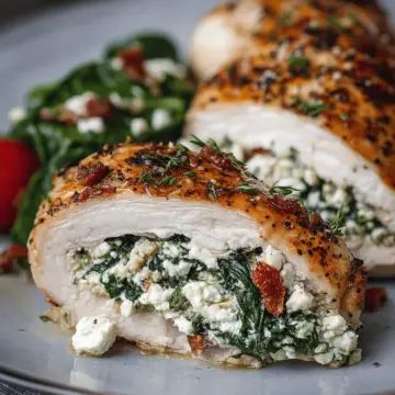 Spinach and Feta Stuffed Chicken Breasts