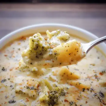 Slow Cooker Cheesy Broccoli Potato Soup