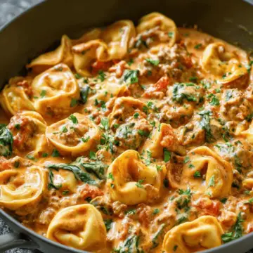 Creamy Spinach Tomato Tortellini Recipe