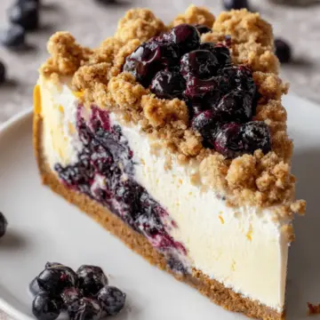 Blueberry Crumble Cheesecake
