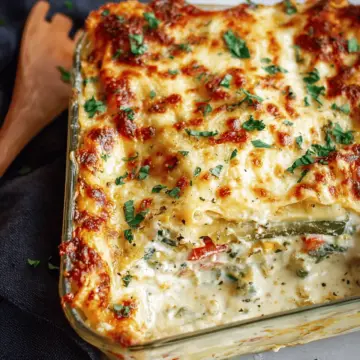 Vegetable Lasagna with White Sauce