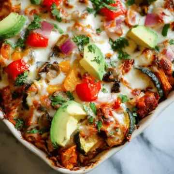 Roasted Veggie Enchilada Casserole