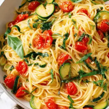 Tomato Basil Zucchini Pasta
