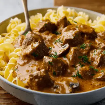 Slow Cooker Beef Stroganoff