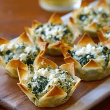 Spinach-Artichoke Dip Wonton Cups