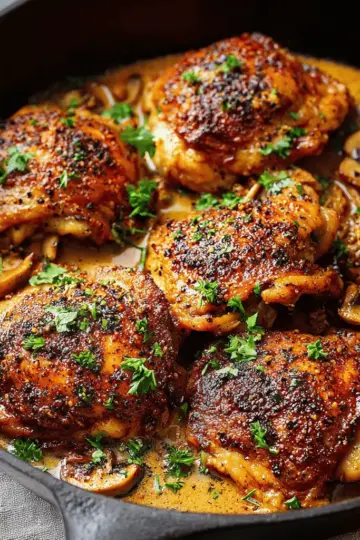 Easy Skillet Chicken Thighs