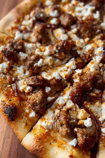 Hot Sausage Feta Honey Pizza and Grace and Frankie