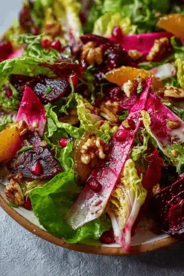 Winter Salad with Easy Roasted Beet Vinaigrette