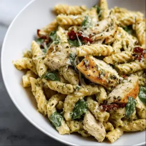 Creamy Chicken Pesto Pasta