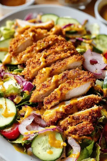 Honey Mustard Crispy Chicken Salad