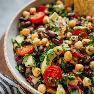 Southwest Chickpea Black Bean Salad