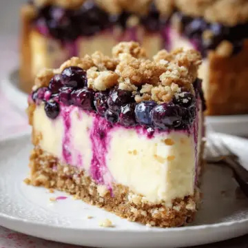 Blueberry Crumble Cheesecake