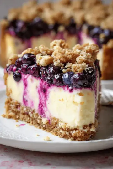 Blueberry Crumble Cheesecake