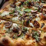 Mushroom Alfredo Pizza