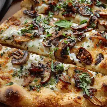 Mushroom Alfredo Pizza