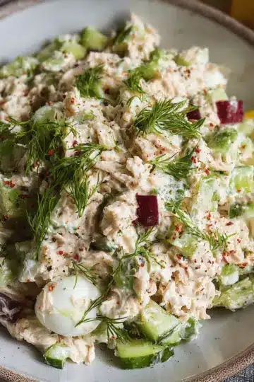 High Protein Cottage Cheese Tuna Salad