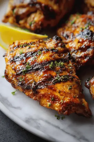 Lemon Ginger Soy Marinated Grilled Chicken