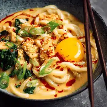 15-minute One Pot Creamy Miso Udon Noodles