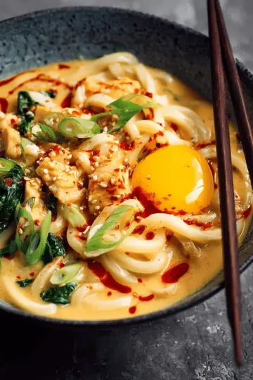 15-minute One Pot Creamy Miso Udon Noodles