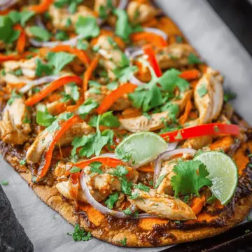 Thai Chicken Sweet Potato Flatbread