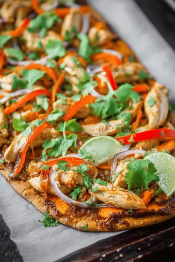 Thai Chicken Sweet Potato Flatbread