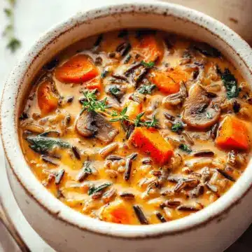 Cozy Autumn Wild Rice Soup