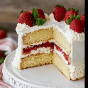 Strawberry Mascarpone Cake