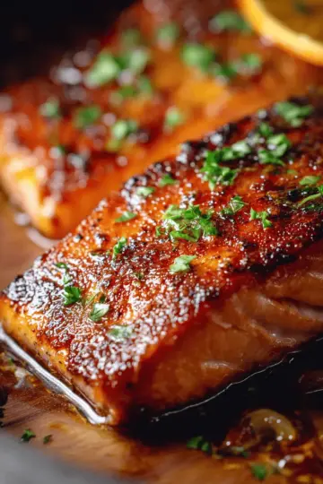 Crispy Honey Orange Glazed Salmon